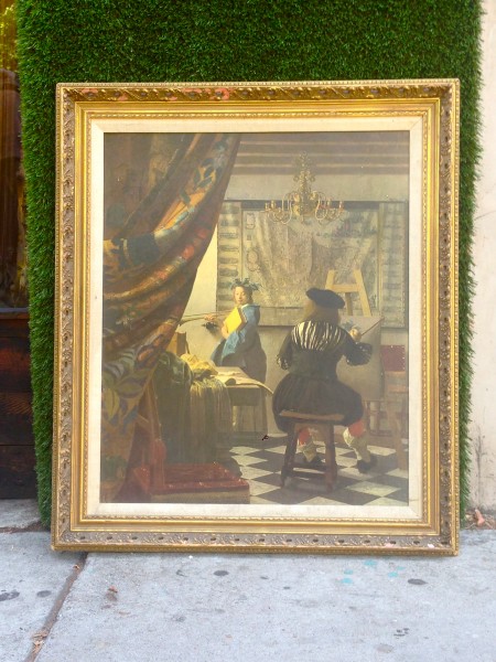 vintage poster with gold frame