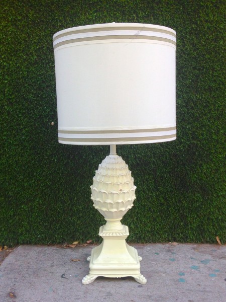 vintage pine cone lamp