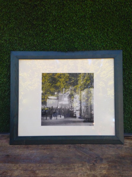 framed photo of notable street corner