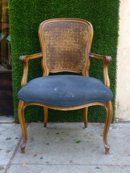 vintage arm chair with charcoal seat