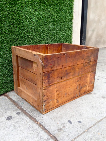 vintage wooden crate