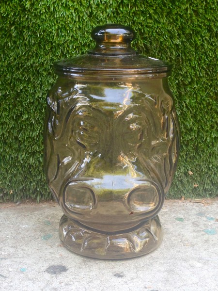 glass hippo cookie jar