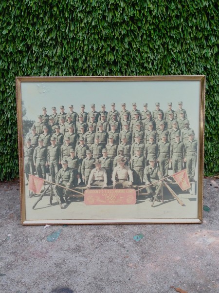 vintage framed army photo