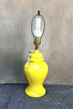 yellow ceramic lamp