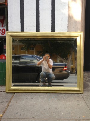 vintage gold mirror