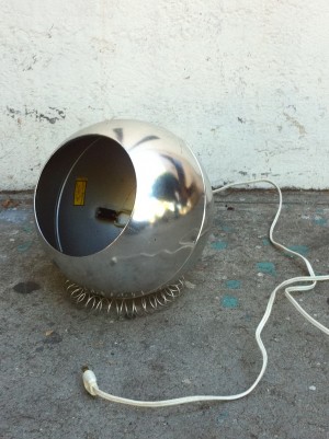retro modern chrome round lamp