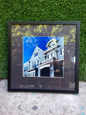 framed photo of building