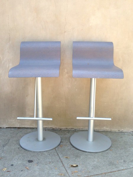 2 modern designer bar stools