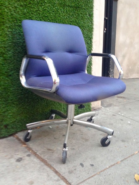 blue & chrome desk chair