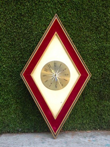 diamond shape wall clock