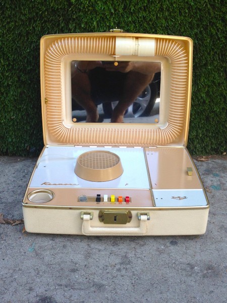 vintage blow dryer and case w/mirror