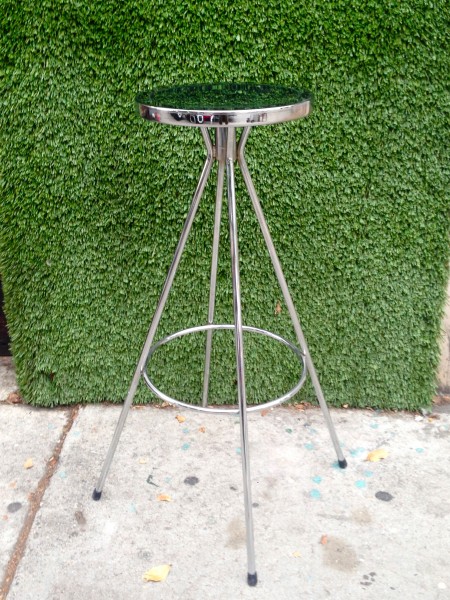 chrome modern round bar stool