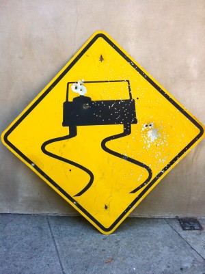 car sliding sign