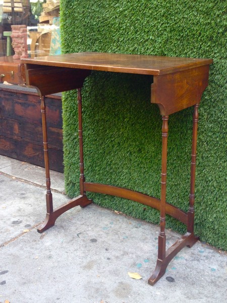 vintage wooden end table w/ thin legs