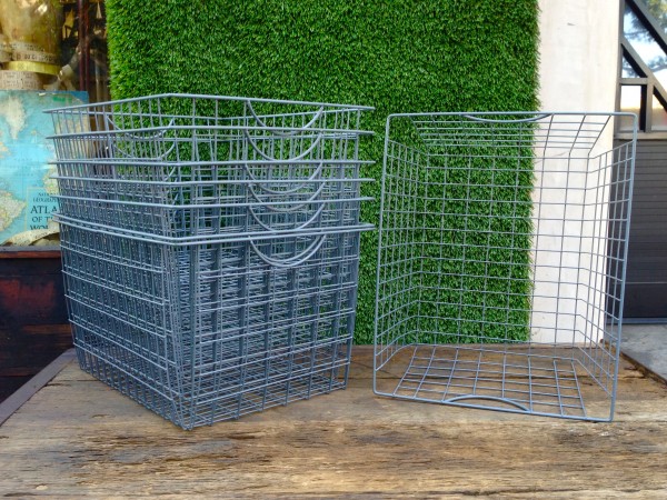 grey wire baskets