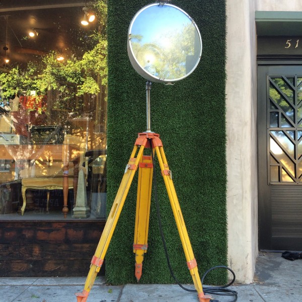 industrial tri-pod lamp
