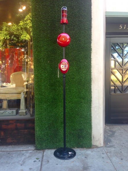 vintage alarm floor lamp