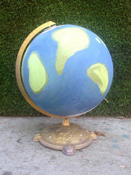 vintage painted globe