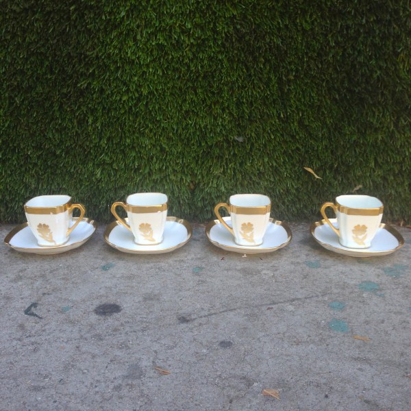 vintage 4 tea cup set