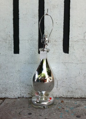 taller modern mirror lamp with lucite base