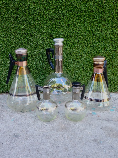 mid century glass pitchers