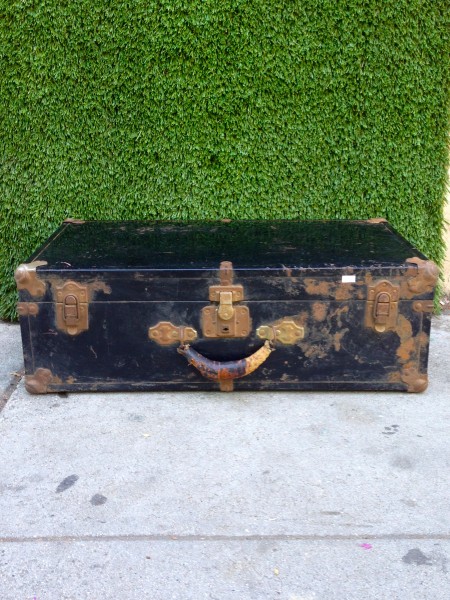 vintage black suitcase