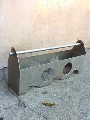 steel tool box with round wholes