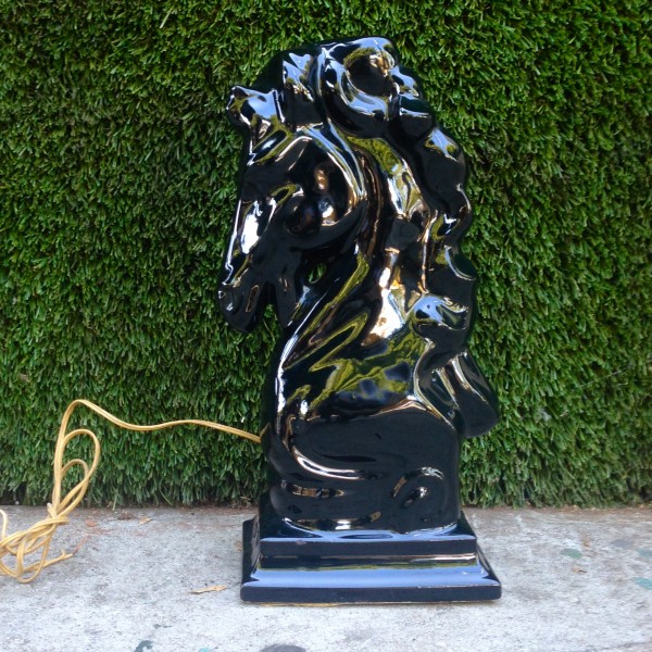 vintage horse lamp