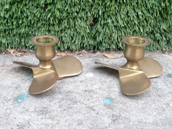brass candleholders