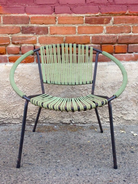 retro wired green chair