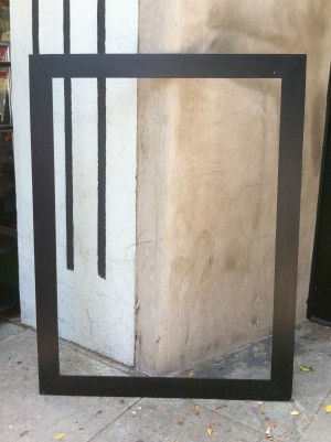 big black wooden frame