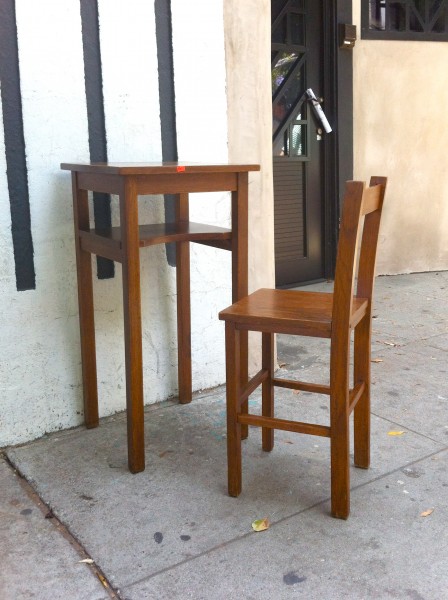 vintage skinny desk with chair