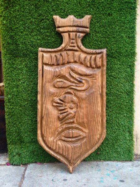 big wooden shield