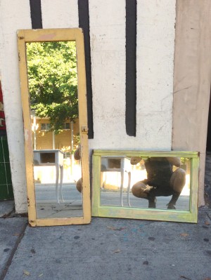 vintage window frame mirrors