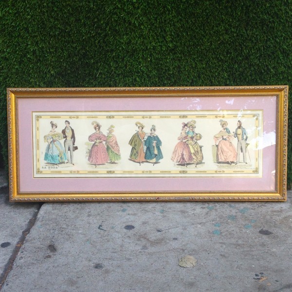 framed vintage la moda artwork