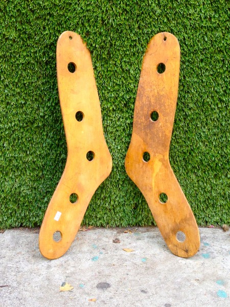 old wooden sock stretchers
