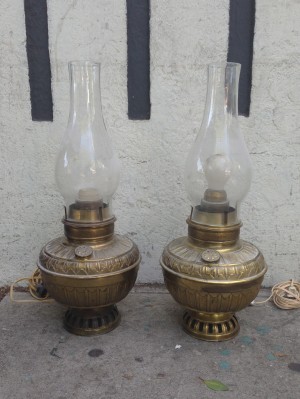 vintage gold lamps