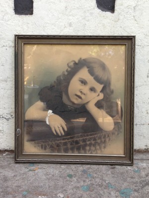 vintage portrait of bored girl