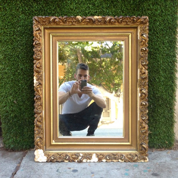 mirror with gold ornate frame