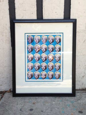 framed multiple marilyn monroe by warhol