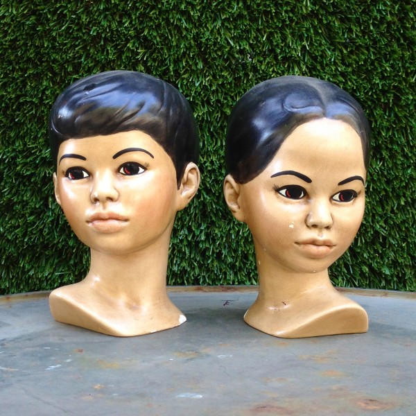 pair of ceramic boy and girl