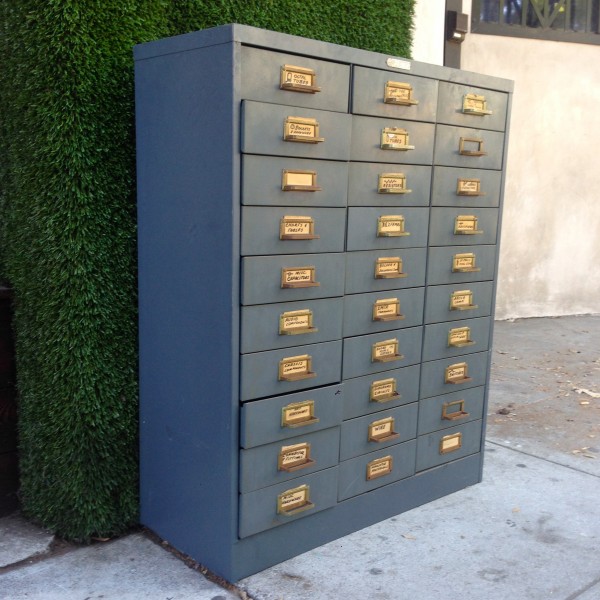 vintage industrial 30-drawer cabinet