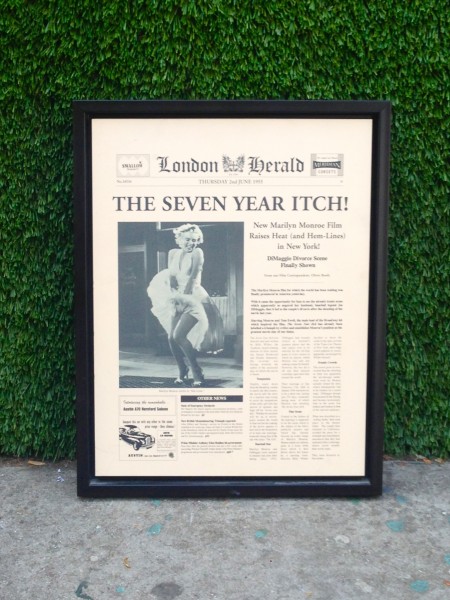 london herald the seven year itch framed artwork