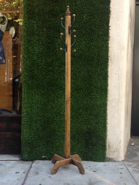 wooden coat rack