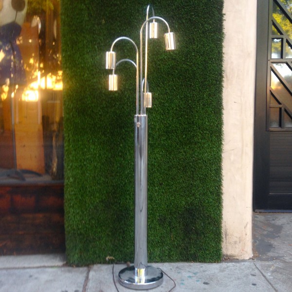 retro modern chrome floor lamp