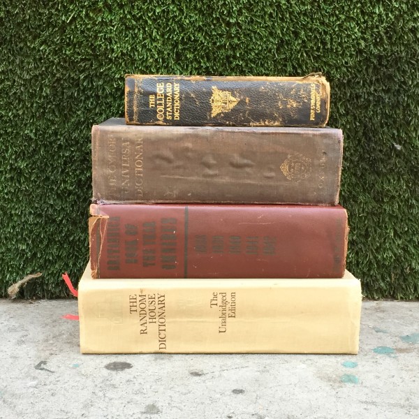 vintage dictionary books