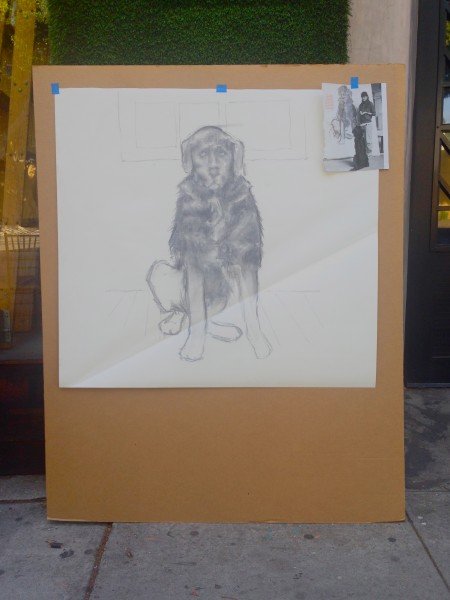 large drawing of dog