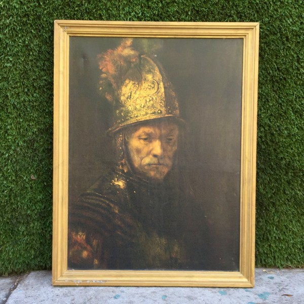 framed vintage portrait of roman man