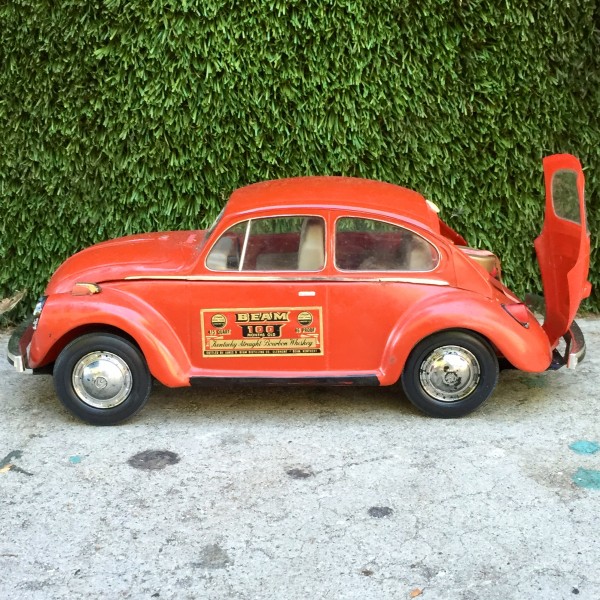 vintage vw beetle liquor bottle