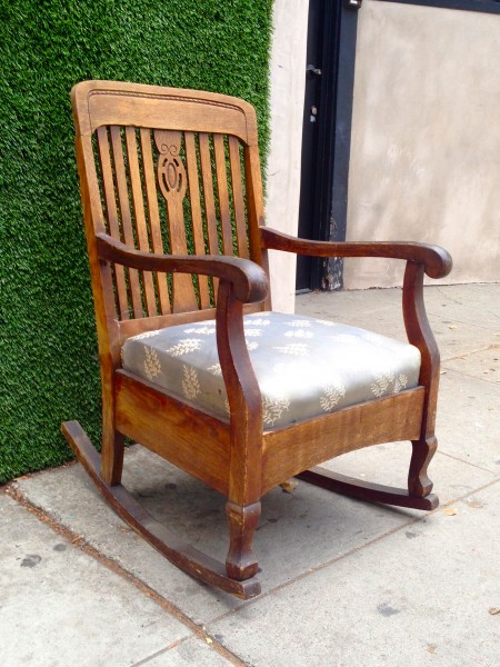 old wooden rocking chair